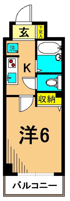 スカイコート品川仙台坂  403号室 間取り