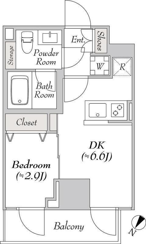 ルミーク北品川  704号室 間取り