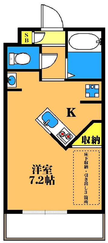 グランヴァン大井町Ⅱ  802号室 間取り