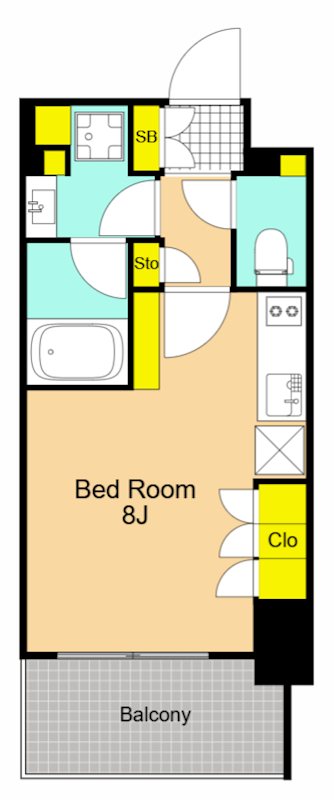 パークアクシス大森  701号室 間取り