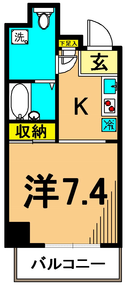 レジディア大井町 1001号室 間取り