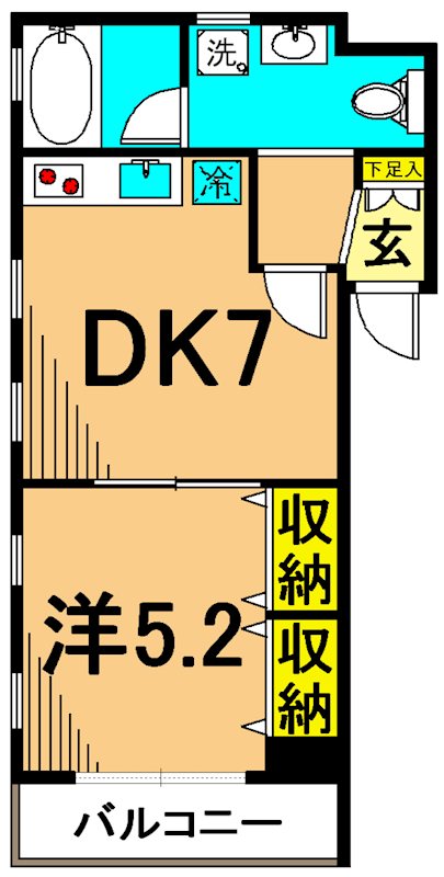 Well House東大井D棟 201号室 間取り