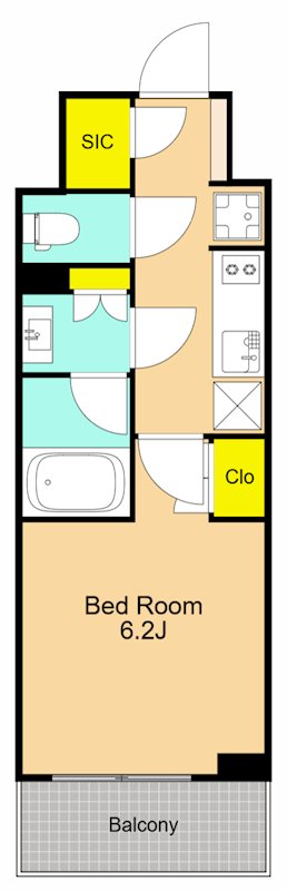 ザ・パークハビオ西大井 516号室 間取り