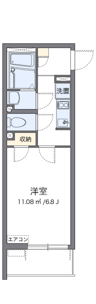 クレイノリレーション 104号室 間取り