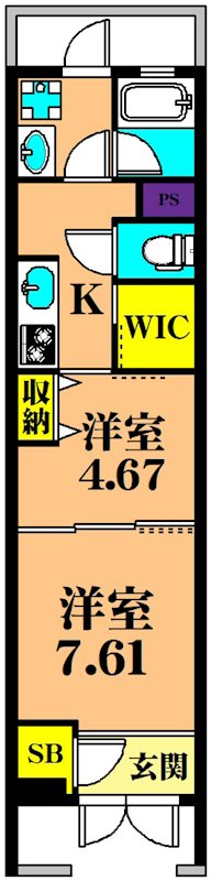 Kukuna Omori 104号室 間取り