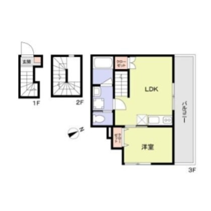 ＷｏｏｄＣｒｅｓｔ大井Ｒｅｓｉｄｅｎｃｅ 302号室 間取り