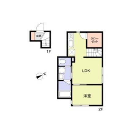 ＷｏｏｄＣｒｅｓｔ大井Ｒｅｓｉｄｅｎｃｅ 203号室 間取り