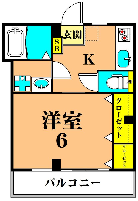 パークサイドハイツ 202号室 間取り
