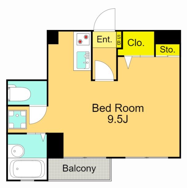 ステラK  1B号室 間取り