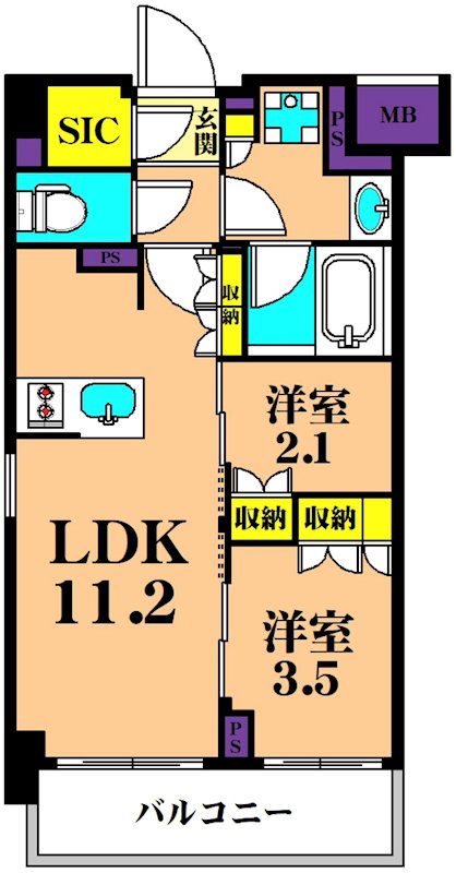 J.GRAN　Court　品川西大井WEST 416号室 間取り