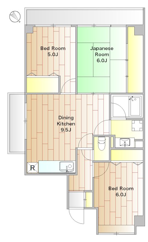 ロイヤルメゾン雪谷 201号室 間取り