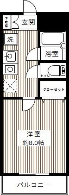 ベルデ北千束 0503号室 間取り