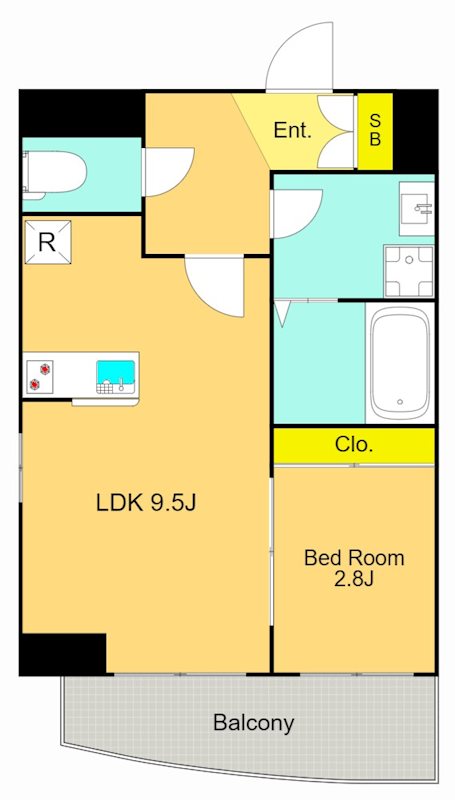 シャルマンクラシック 1001号室 間取り