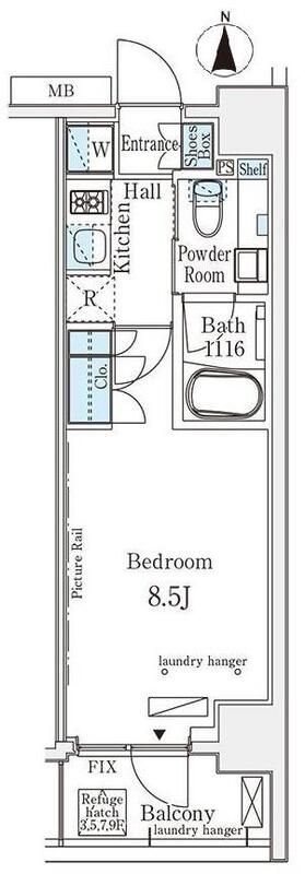 ＧＬＡＣＩＥＲ大森  401号室 間取り