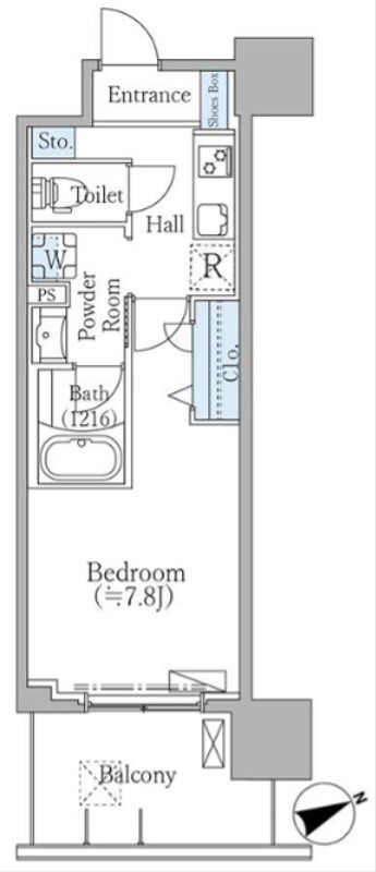 プライムスクエアⅢ 402号室 間取り