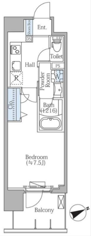 プライムスクエアⅢ 403号室 間取り
