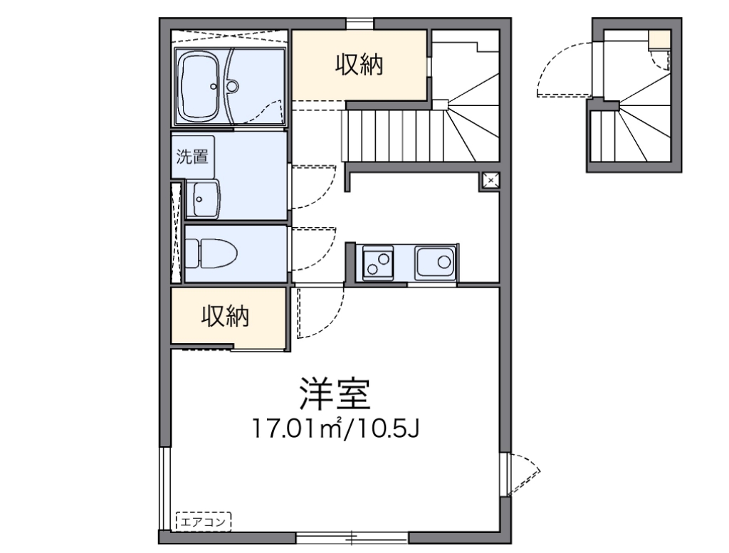 レオネクストブラウネスハイムⅢ 202号室 間取り