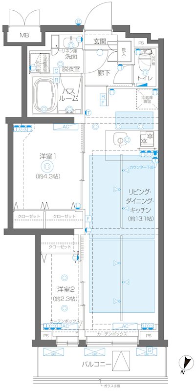 ZOOM蒲田EAST 205号室 間取り