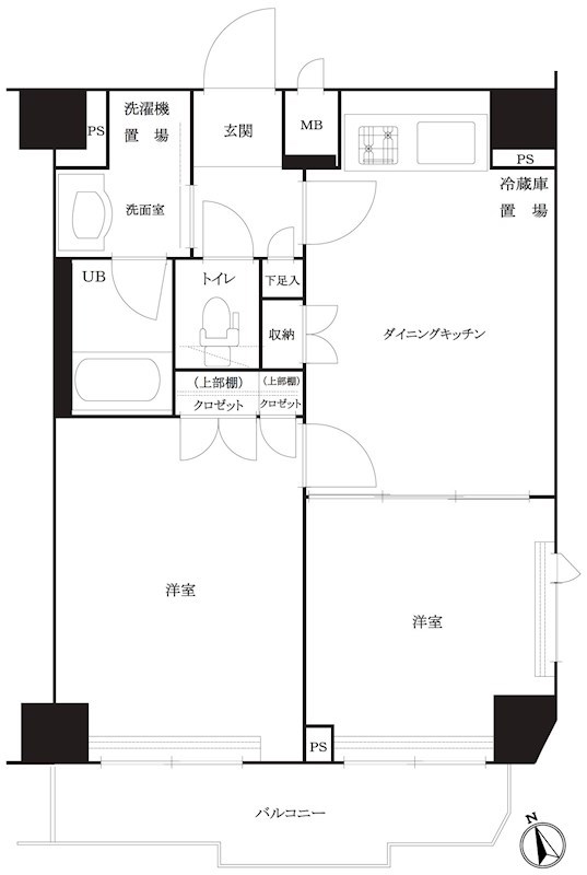 ルーブル京浜蒲田 806号室 間取り