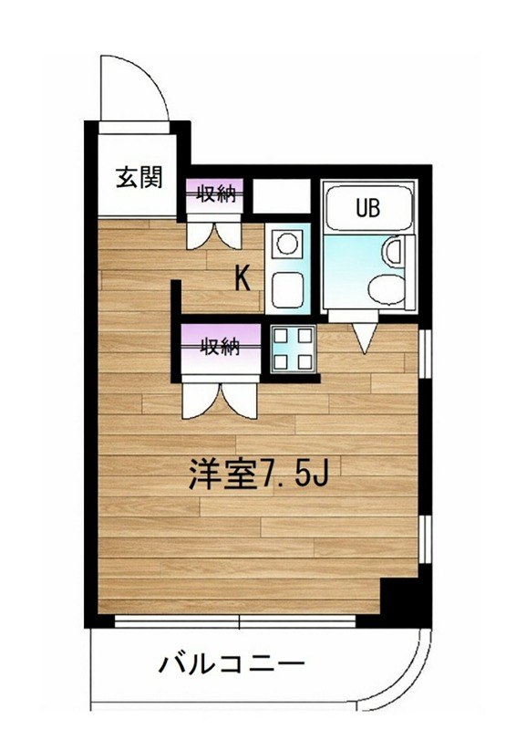 グランベーネ 103号室 間取り