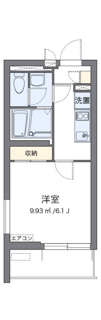 クレイノグレイスコーポ薩摩Ⅱ 302号室 間取り