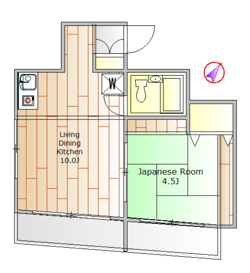 ヴィラ林 402号室 間取り