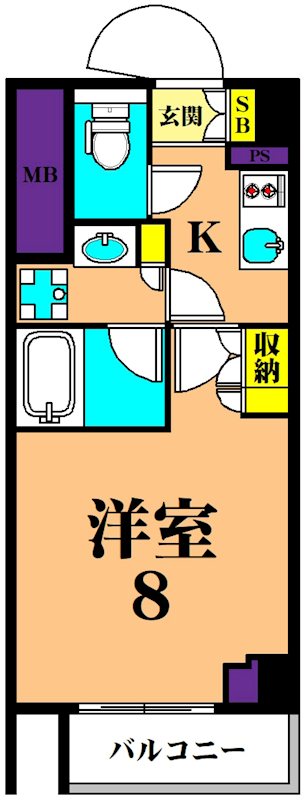 プラウドフラット品川大井町 431号室 間取り
