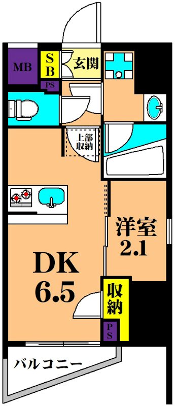 コンフォリア東大井Ⅱ 1303号室 間取り