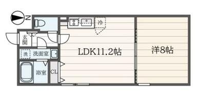 a LATO西大井 102号室 間取り