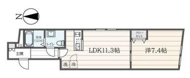 a LATO西大井 203号室 間取り