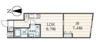 a LATO西大井 104号室 間取り