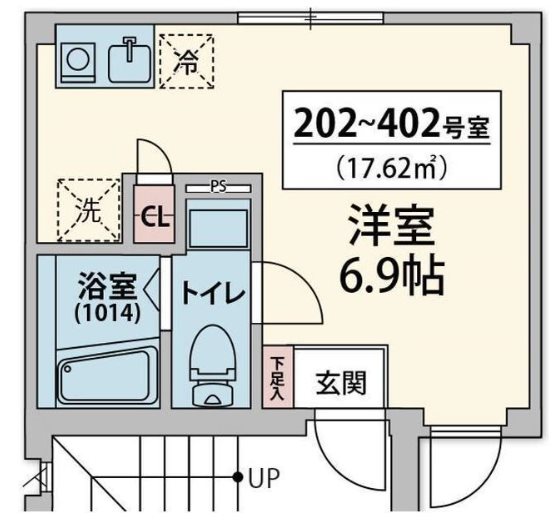 シェルブルー大井町 302号室 間取り