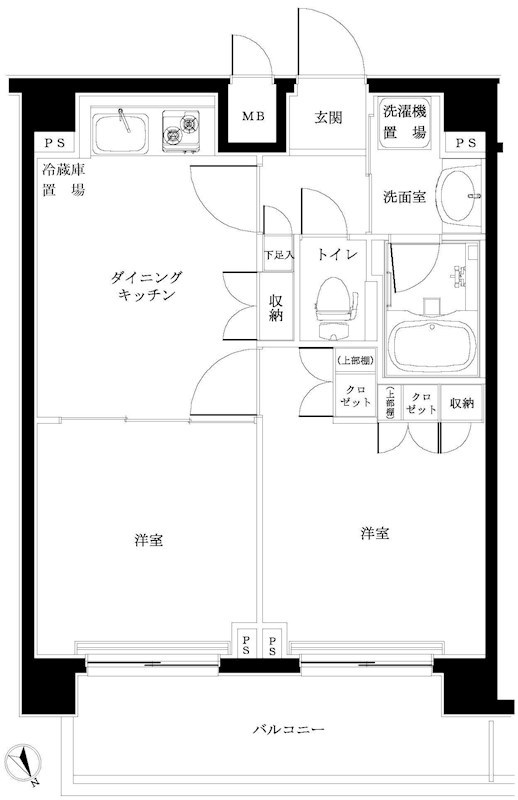 ルーブル旗の台弐番館 501号室 間取り