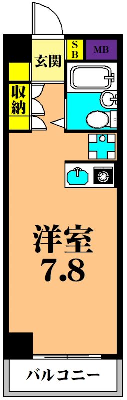 グランベーネ  208号室 間取り