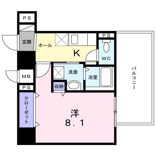 グランドモンド羽田 702号室 間取り