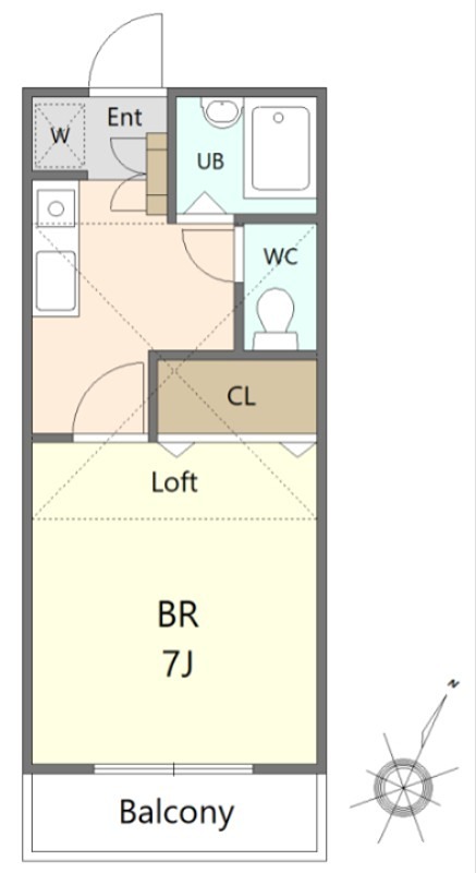 ウィングコート 203号室 間取り
