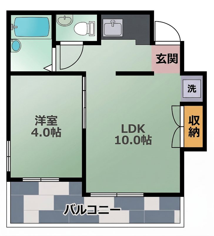 グランディ雪谷 502号室 間取り