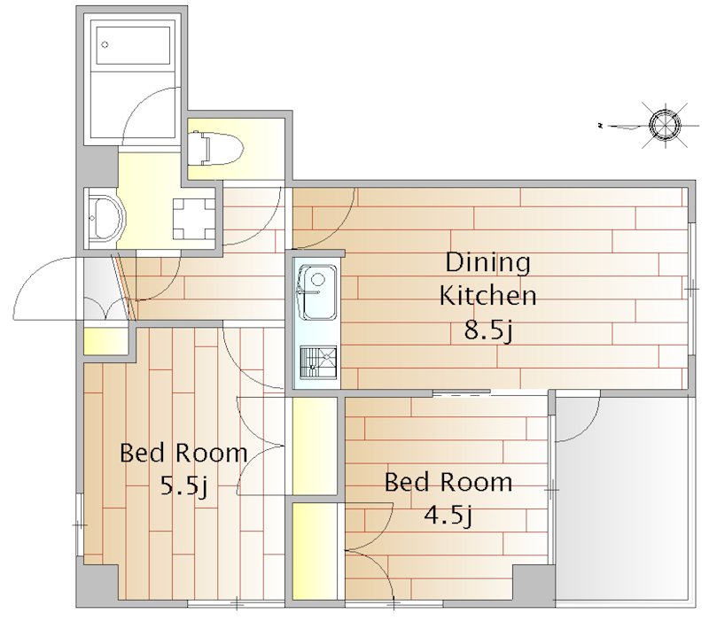 ロアジス 303号室 間取り