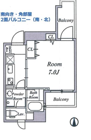 パピエ・レイ 301号室 間取り