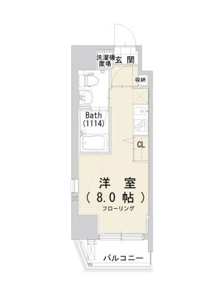 エアフレックス羽田 1001号室 間取り