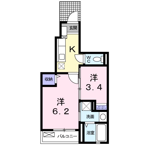 Ｔ－Ｃｏｍｆｏｒｔ　１０ 102号室 間取り