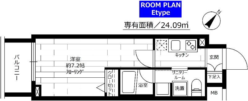 グランドコンシェルジュ蒲田 505号室 間取り