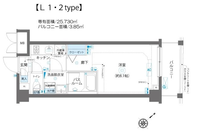 AELL蒲田南 311号室 間取り