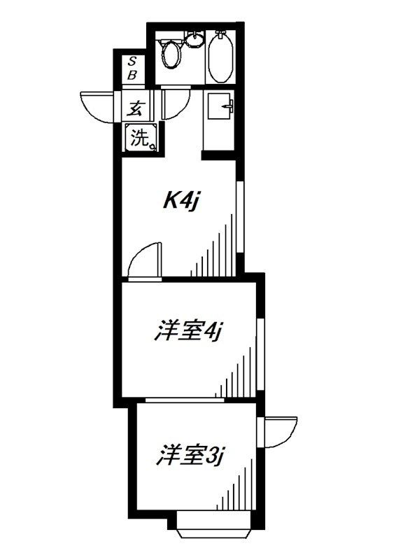 ハイツ朱鷺  101号室 間取り