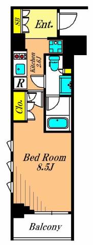プラネソシエ大森山王 407号室 間取り