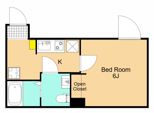 グランフォート品川大井町 202号室 間取り
