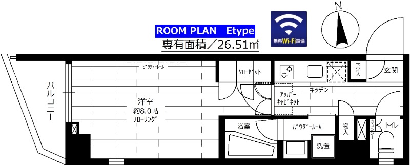 ステージファースト大森アジールコート 205号室 間取り