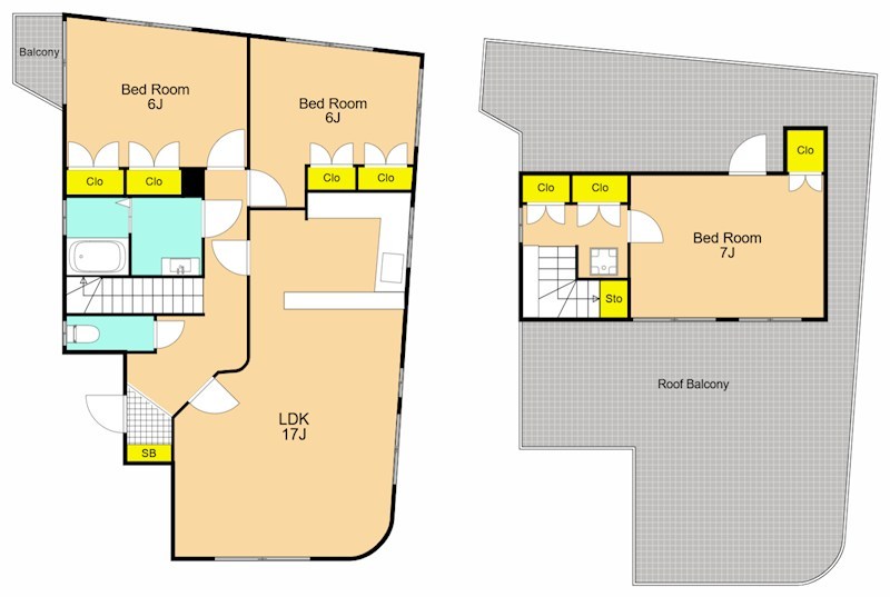 岡ビル  301号室 間取り