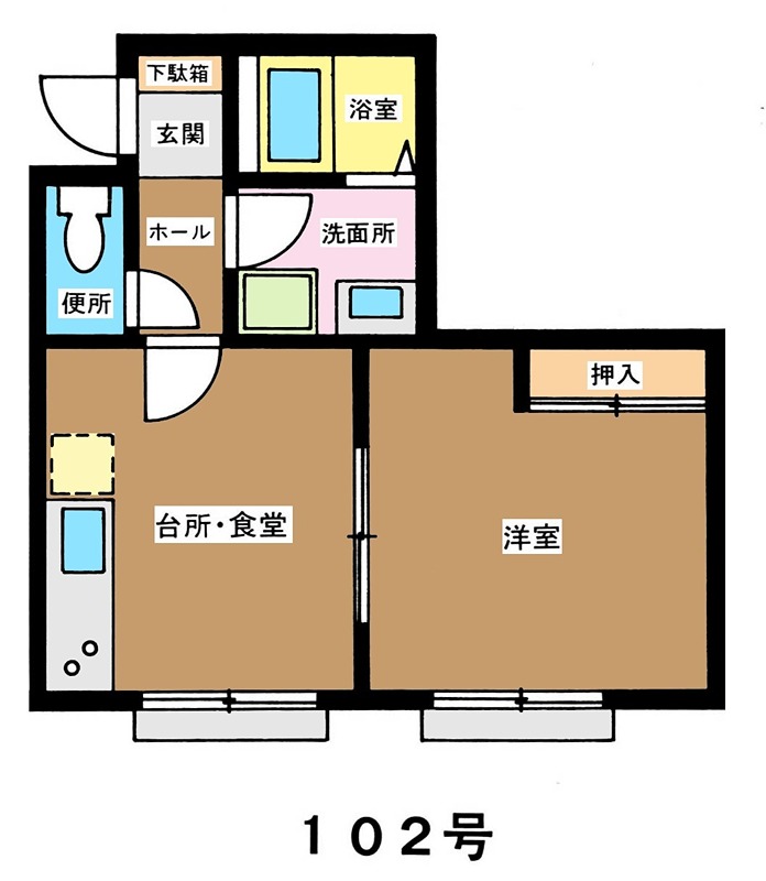 ＪＫハウス 102号室 間取り