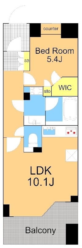 ラ・コピエ大井町  402号室 間取り
